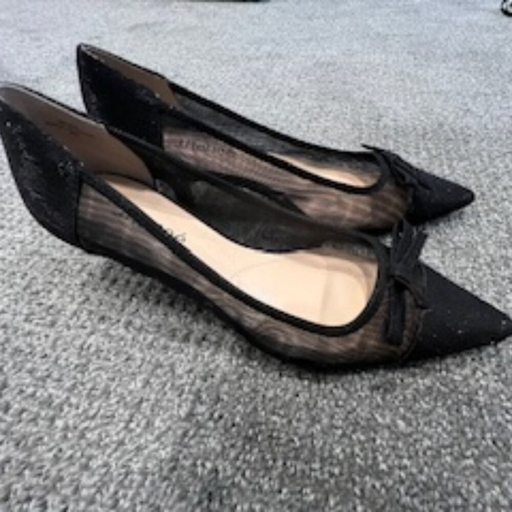 NWOT J. Renee "Brisa" Black Mesh Glitter Dress Pump in Size 8 - Picture 7 of 9